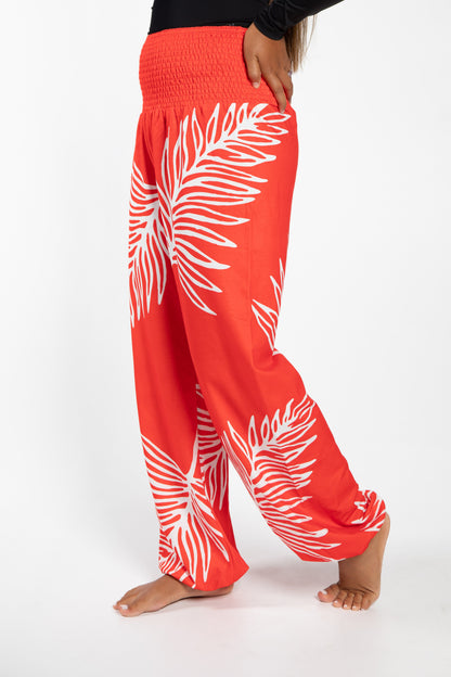 Women's Palm Leaf Stretchy Pant - Island Dyansty ApparelBottomsWomen's Palm Leaf Stretchy Pant